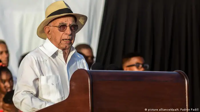 Kuba Jose Ramon Machado Ventura in Pinar del Rio (picture alliance/dpa/A. Padrón Padill)