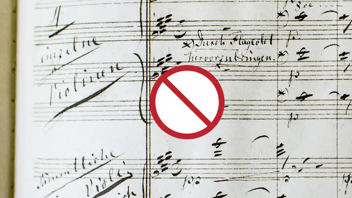 Forbidden sign on Wagner composition