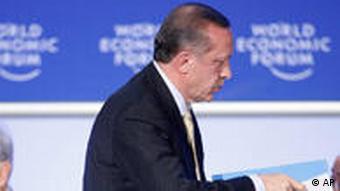Erdogan tritt verärgert vom Podium in Davos
