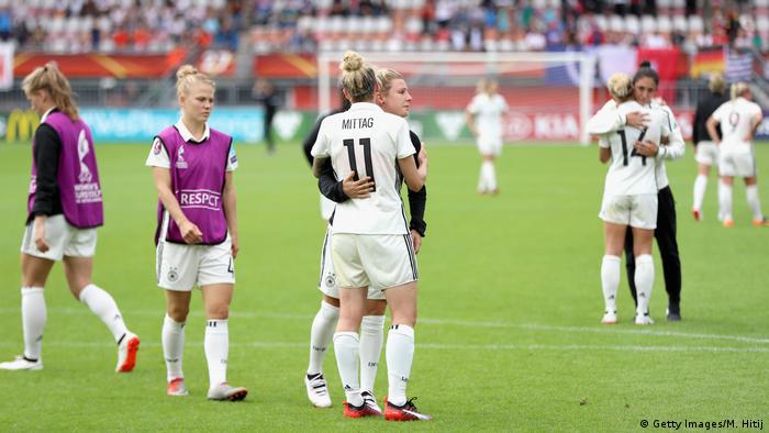 Germany players after their loss to Denmark
