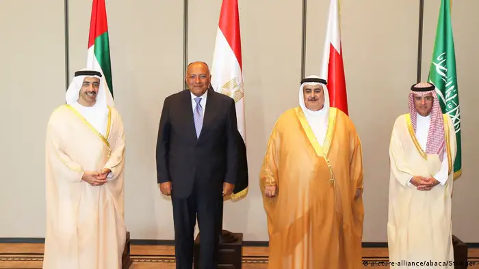 Bahrain Außenminister von VAE, Saudi Arabien und Ägypten