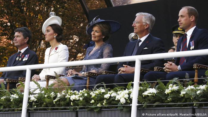 Mitglieder der königlichen Familie besuchen die Passchendaele Gedenken in Belgien (Picture alliance/dpa/N. Maeterlinck/BELGA)