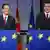 Chinas Regierungschef Wen und EU-Kommissionspräsident Barroso äußern sich vor Journalisten in Brüssel