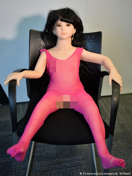 A sex doll of the type imported from abroad and now being seized by Border Force in increasing numbers on show at the NCA (National Crime Agency) HQ in London. Border Force officers seized this doll as it was en route to a man which sparked the investigation into him.