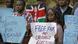 Protesters in Nairobi holding signs to protest the murder of Christopher Msando Protesters in Nairobi holding signs to protest the murder of Christopher Msando