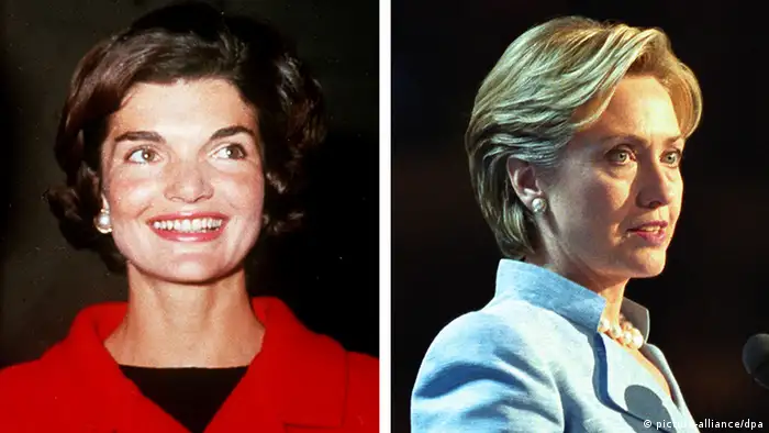 Kombobild Jackie Kennedy (links) Hillary Clinton (rechts) (picture-alliance/dpa)
