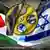 Symbolbild Flagge Palästina, Israel und Filmrolle (Foto: DW)