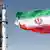 Graphic of a Satellite rocket next to an Iranian flag
