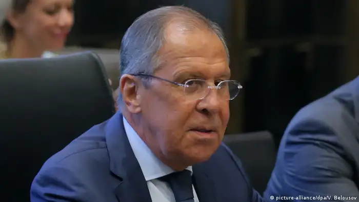 Russland Außenminister Sergej Lawrow Ausschnitt (picture-alliance/dpa/V. Belousov)