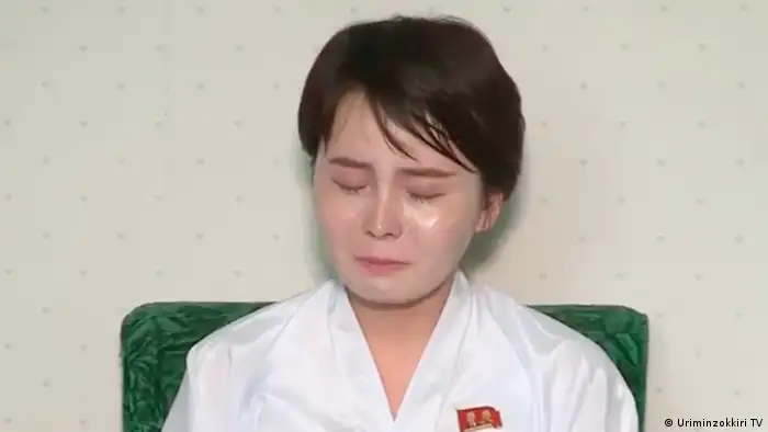 The number of North Korean defectors has been decreasing for several years in a row, but it is still a sensitive subject for the regime. The photo above shows a South Korean television celebrity Lim Ji Hyun (Jeon Hye Song by her real name) who returned to North Korea under suspicious circumstances and made a public statement in July on the local propaganda TV channel about the hell in the South.