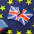 UK flag with an EU-themed eraser symbolizing Brexit