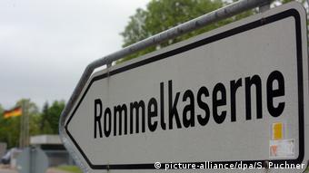 Sign for Rommelkaserne barracks in Dornstadt
