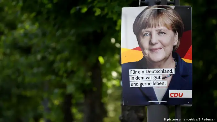 Wahlplakate in Berlin CDU Angela Merkel (picture alliance/dpa/B.Pedersen)
