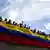 Venezuela Banner Menschen Flagge Protest Opposition 2017