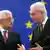 محمود عباس در کنار رئیس پارلمان اروپا
