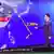 South Korean TV shows the potential distances of a North Korean rocket attack