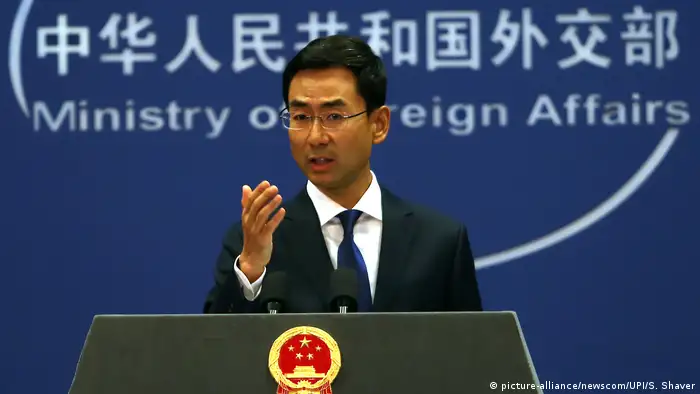 China - Außenminister Geng Shuang - PK in Beijing