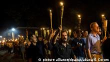 CHARLOTTESVILLE, USA - AUGUST 11: Neo Nazis, Alt-Right, and White Supremacists march through the University of Virginia Campus with torches in Charlottesville, Va., USA on August 11, 2017. Samuel Corum / Anadolu Agency |