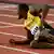 Großbritannien London: IAAF Weltmeisterschaft: Usain Bolt mit verletzung im Finale
