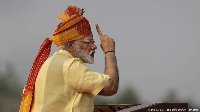 Indien Unabhängigkeitstag Feier Rede Modi
