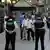Spanien Polizeipräsenz am Tag nach dem Terroranschlag in Barcelona