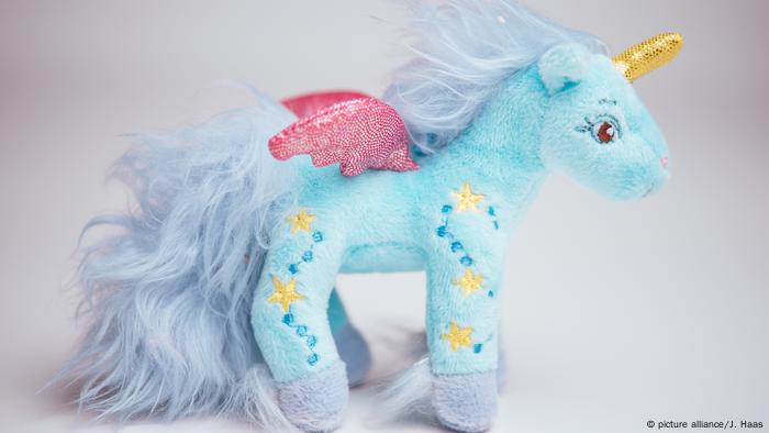 unicorn stuffed toy blue magic