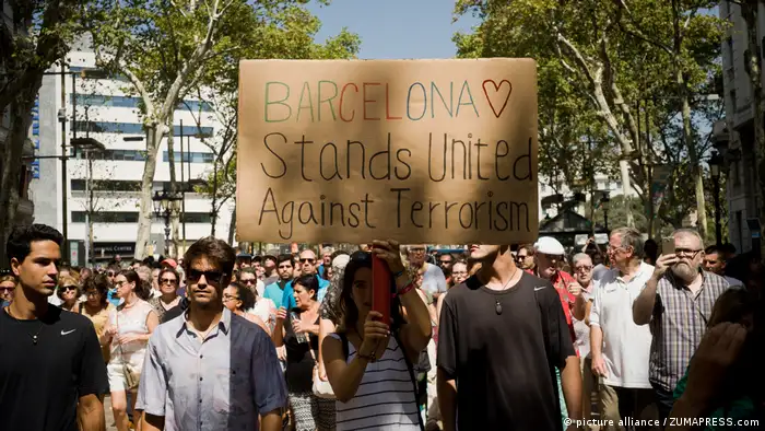Am Tag nach dem Terroranschlag in Barcelona (picture alliance / ZUMAPRESS.com)