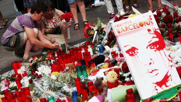 Barcelona Trauer und Gedenken nach Terroranschlag