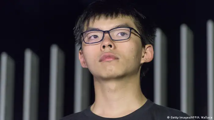 Joshua Wong Studentenführer der Protestbewegung in Hongkong