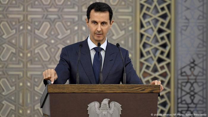 Syrien Präsident Assad - Rede vor Diplomaten in Damaskus