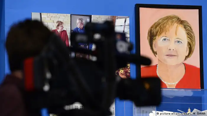 Портрет Меркель, написанный Джорджем Бушем-младшим