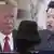 Fotomontage von Donald Trump und Kim Jong Un in einem südkoreanischen Fernsehbericht (Foto: picture-alliance/AP Photo/Ahn Young-joon)