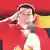 A poster of Venezuelan president Hugo Chavez