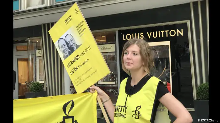 Köln Amnesty International Protest China-Fest Liu Xiaobo