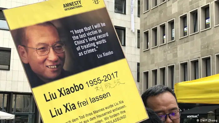 Köln Amnesty International Protest China-Fest Liu Xiaobo