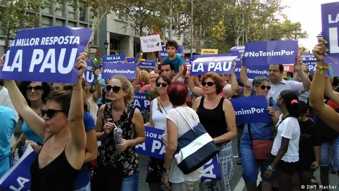 Demo gegen den Terror Barcelona