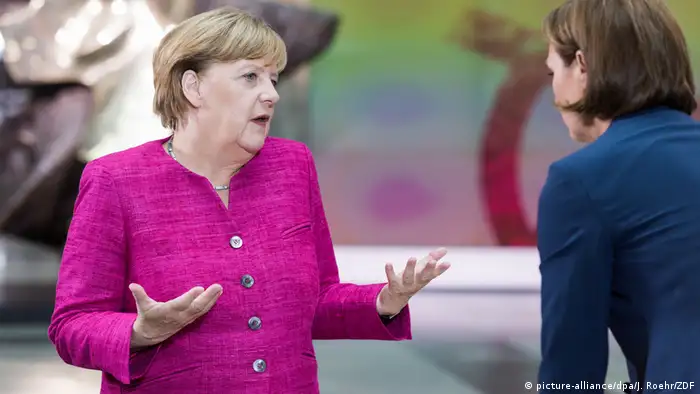 ZDF-Sommerinterview mit Merkel (picture-alliance/dpa/J. Roehr/ZDF)