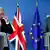 ritain's Secretary of State for Exiting the European Union David Davis (L) and European Union's chief Brexit negotiator Michel Barnier talk to the media,