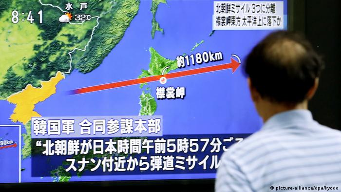 North Korea shoots a rocket over Japan 