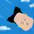 Карикатура - полет ракеты в форме головы Ким Чен Ына