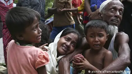 Crying Rohingya in Myanmar