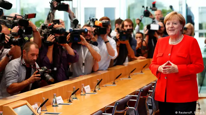Angela Merkel at her summer press conference