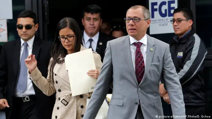 Ecuador Vize-Präsident Jorge Glas in Quito (picture-alliance/AP Photo/D. Ochoa)