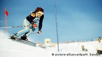 Skirennfahrer Christian Neureuther während der Ski-WM 1974 (picture-alliance/dpa)