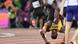 Usain Bolt überschlägt sich nach seinem Sturz im WM-Rennen. Foto: dpa-pa Usain Bolt überschlägt sich nach seinem Sturz im WM-Rennen. Foto: dpa-pa