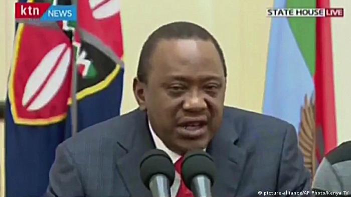  Uhuru Kenyatta (picture-alliance/AP Photo/Kenya TV)