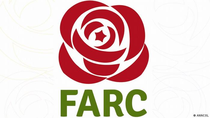 Kolumbien Rosen-Logo der FARC Partei (ANNCOL)