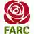 Kolumbien Rosen-Logo der FARC Partei