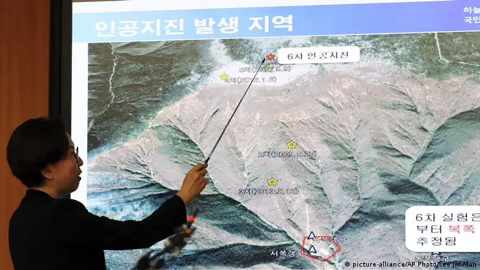 Erdbeben erschüttert Nordkorea Presskonferenz in Seoul Südkorea