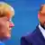 Анґела Меркель і Мартін Шульц під час теледебатів